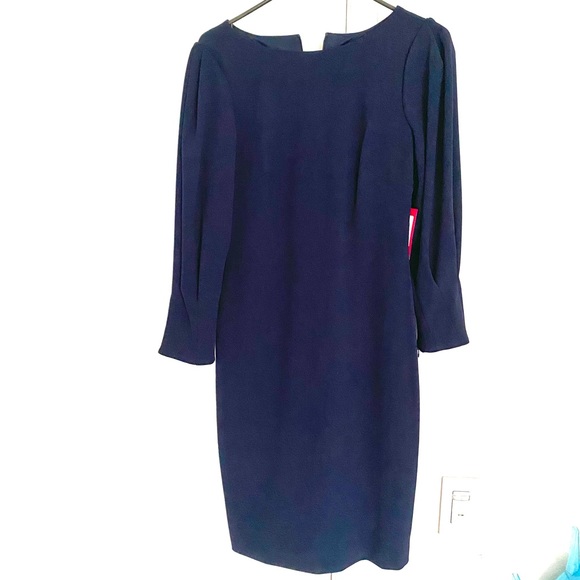 NWT! Vince Camuto Textured Scuba Bodycon Dress In Navy - Picture 5 of 7